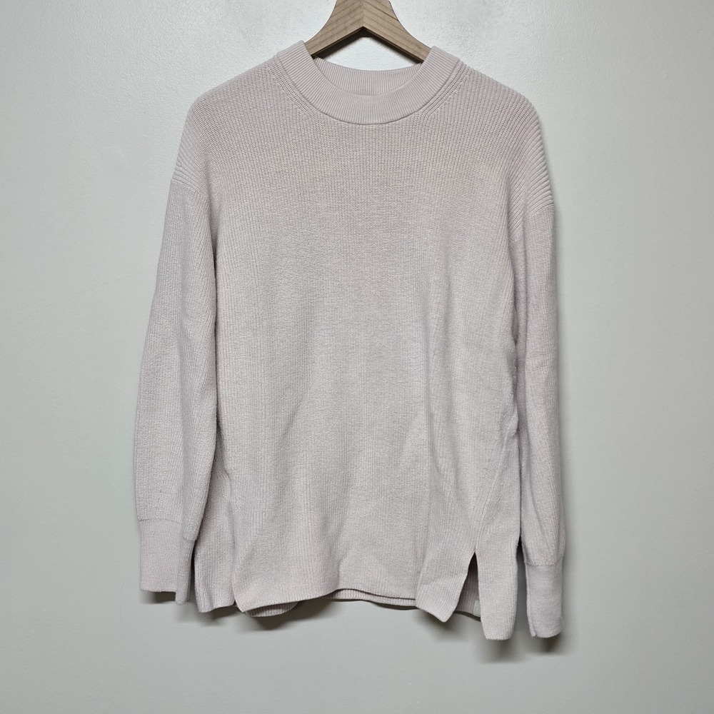 Lululemon Merino Wool-Blend Ribbed Sweater in Pink‎ Size 10 Womens